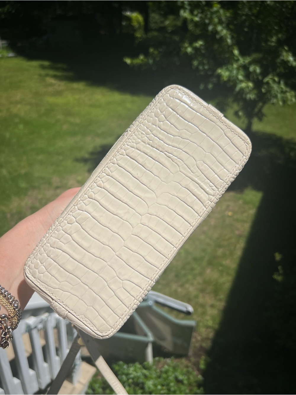 Brahmin Mini Duxbury Copa Cabana Crossbody Blue & Cream - Picture 8 of 11